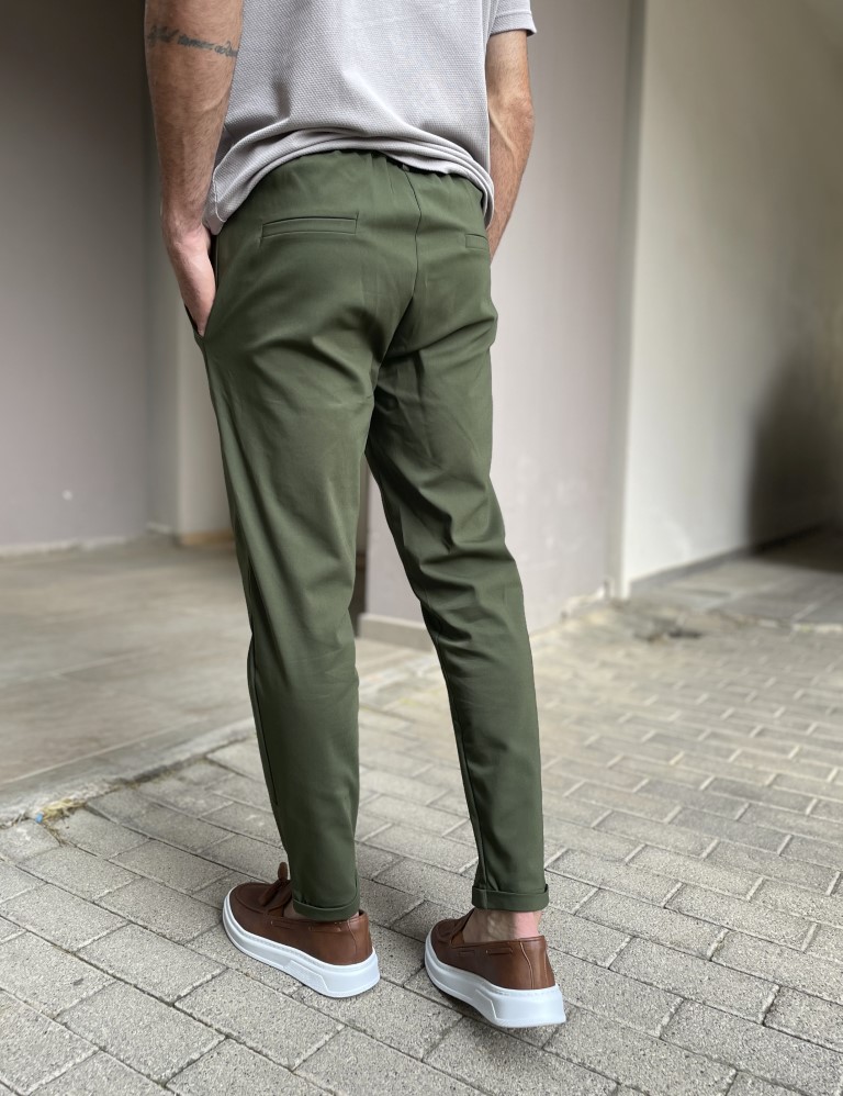 Ben Tailor Ανδρικό χακί υφασμάτινο παντελόνι Kowalski 0398Q φωτογραφία